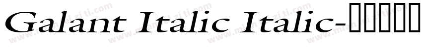 Galant Italic Italic字体转换